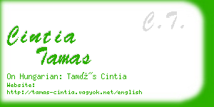 cintia tamas business card